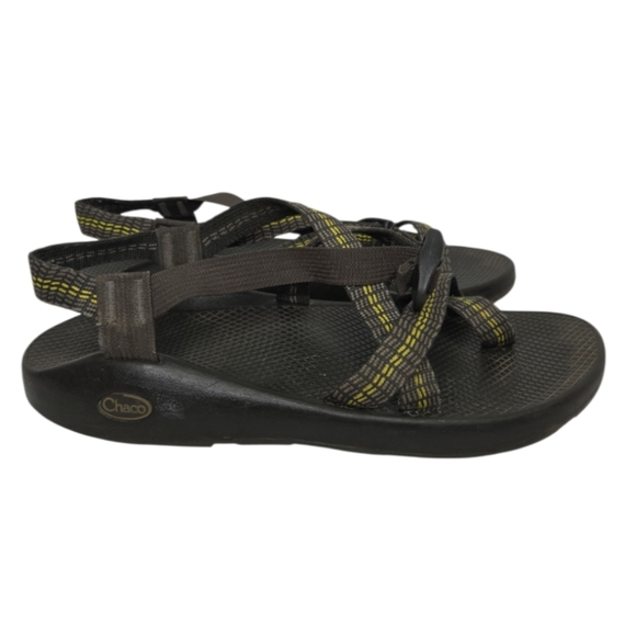 Chaco Men's Z/2 Brown Yellow Classic Toe Loop Adjustable Strap Sandal Size 12 - Picture 3 of 10